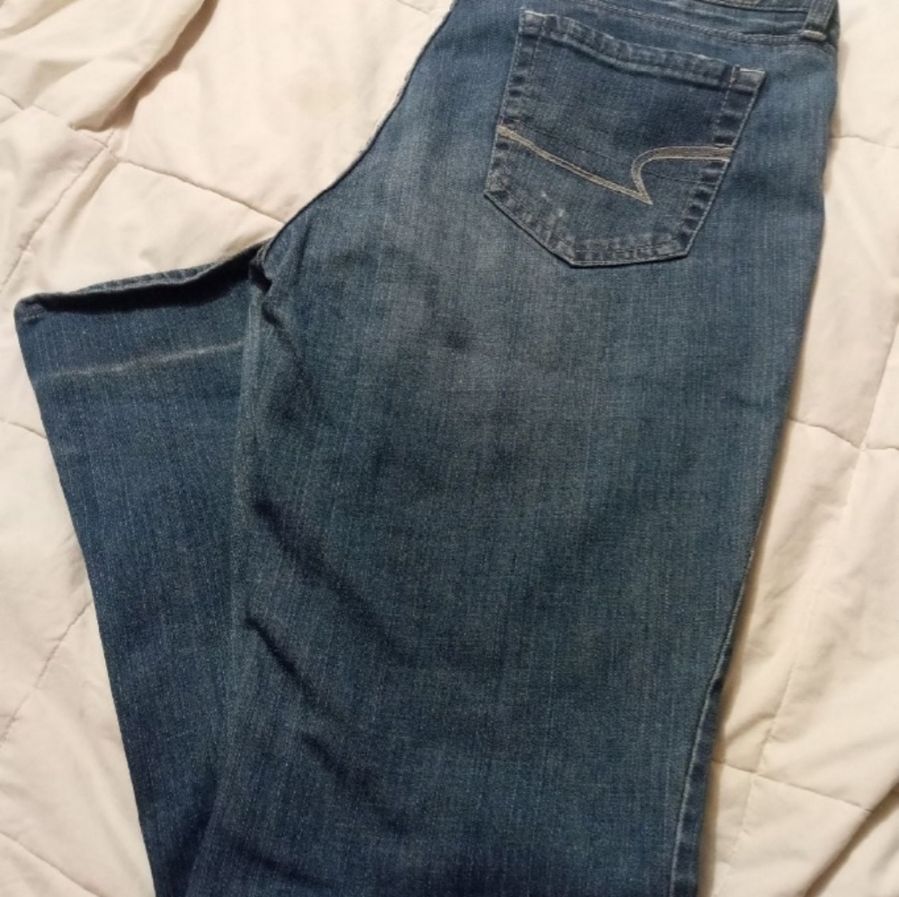 American eagle jeans flare leg mid rise size 14